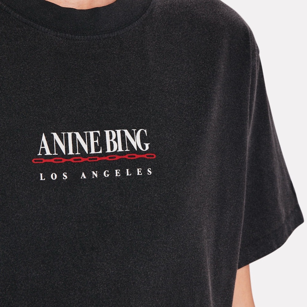 Anine Bing Los Angeles Black Graphic Tee